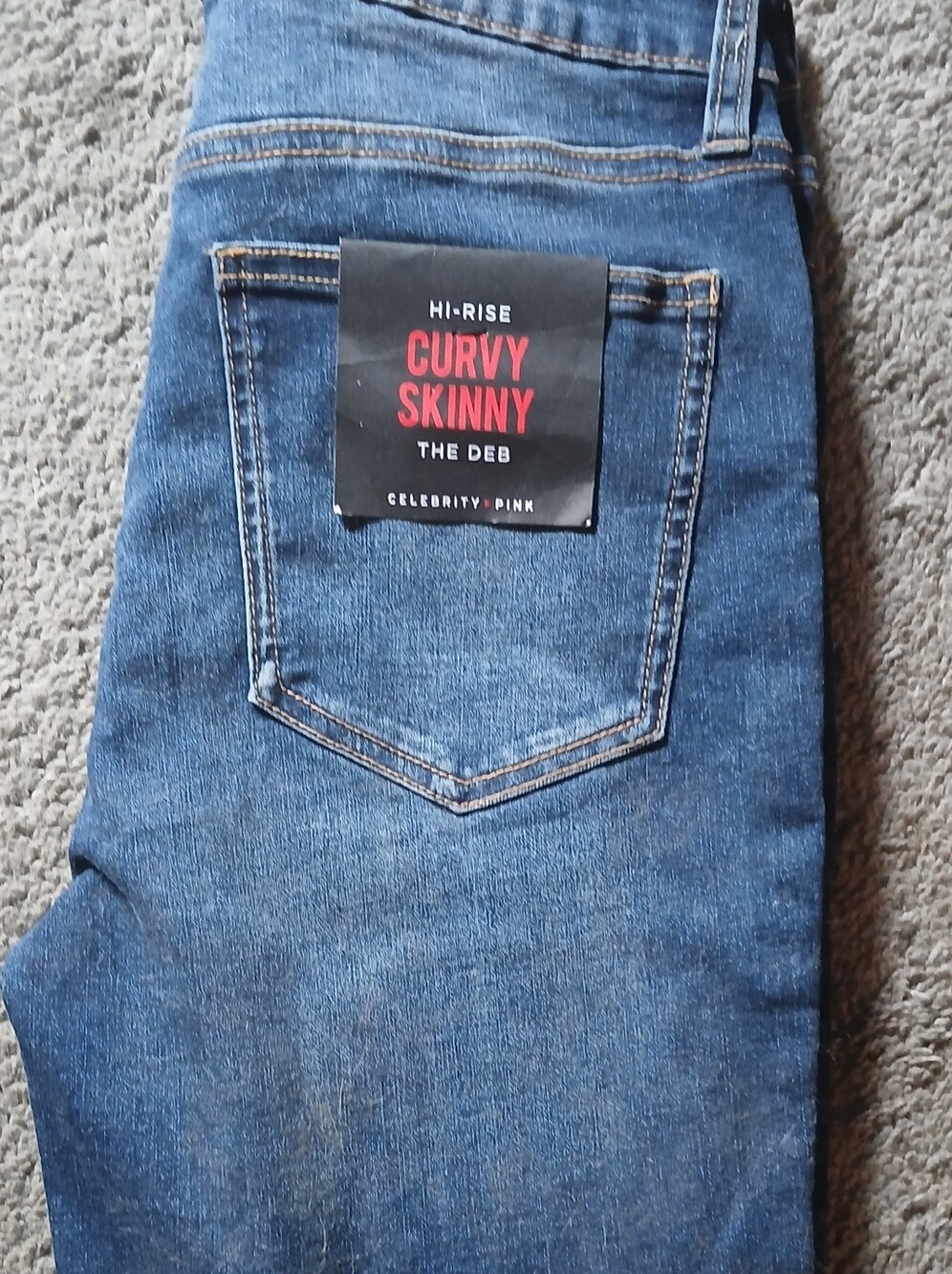 Celebrity Pink Mid-Rise Curvy Skinny Jeans in Classic Blue